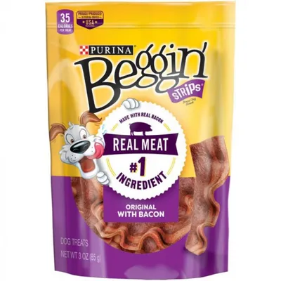 Purina Beggin' Strips Bacon Flavor Dog Treats 3 oz Bag