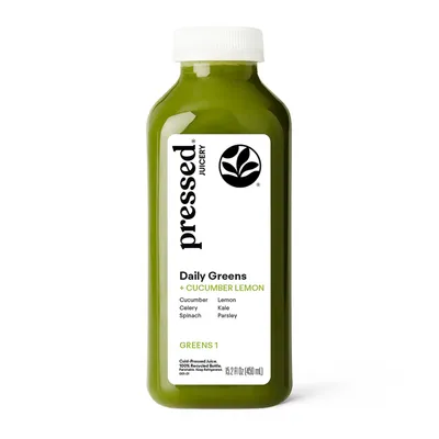 Pressed Juicery Daily Greens Cucumber Lemon 15.2 oz Bottle