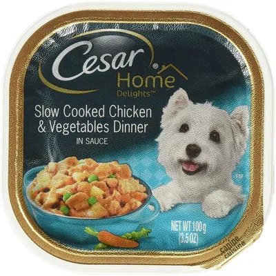 CESAR Home Delights Chicken & Vegetables Wet Dog Food Tray 3.5 oz