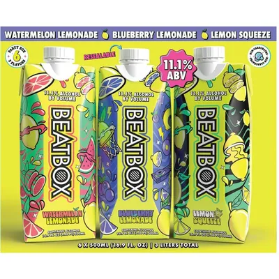 BeatBox Lemonade Variety Pack 6-pack 500 mL