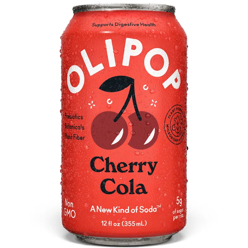 OLIPOP Cherry Cola Prebiotic Soda view 1