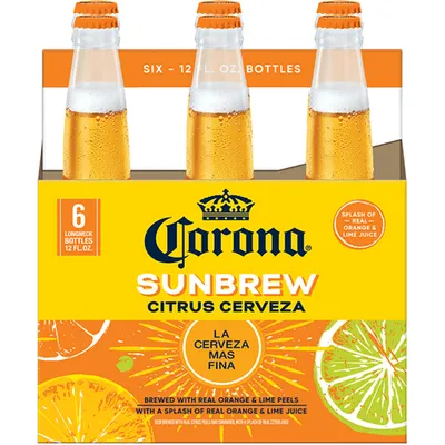 Corona Sunbrew Citrus Cerveza 6 Pack 12 oz Bottles