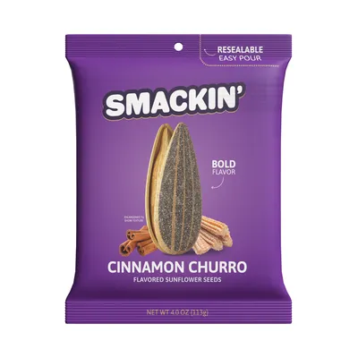 Smackin' Sunflower Seeds Cinnamon Churro 4 oz Bag