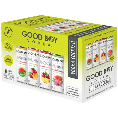 Good Boy Vodka Seltzer Variety Pack 8 Pack 96 oz