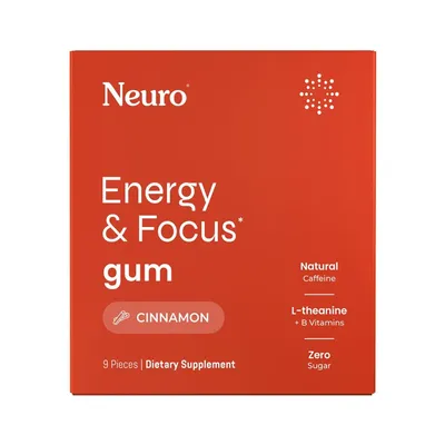 Neuro Energy & Focus Gum Cinnamon 9 ct Box