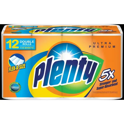 Plenty Ultra Premium Flex-A-Size Paper Towels 110 Sheets 110sheets