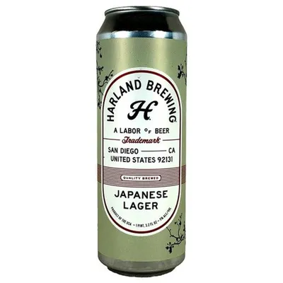 Harland Brewing Japanese Lager 19.2 oz Can