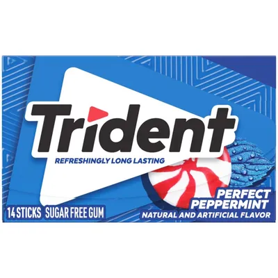 Trident Perfect Peppermint Sugar-Free Chewing Gum 14 sticks 0.9oz