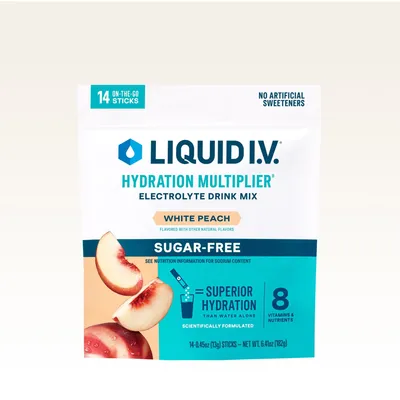 Liquid I.V. Hydration Multiplier Sugar-Free White Peach 0.45 oz packet
