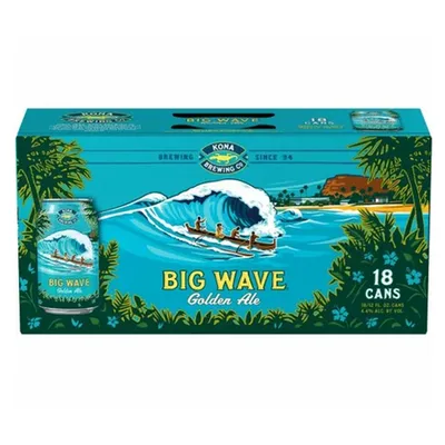 Kona Big Wave Golden Ale 18 Pack 12oz Cans