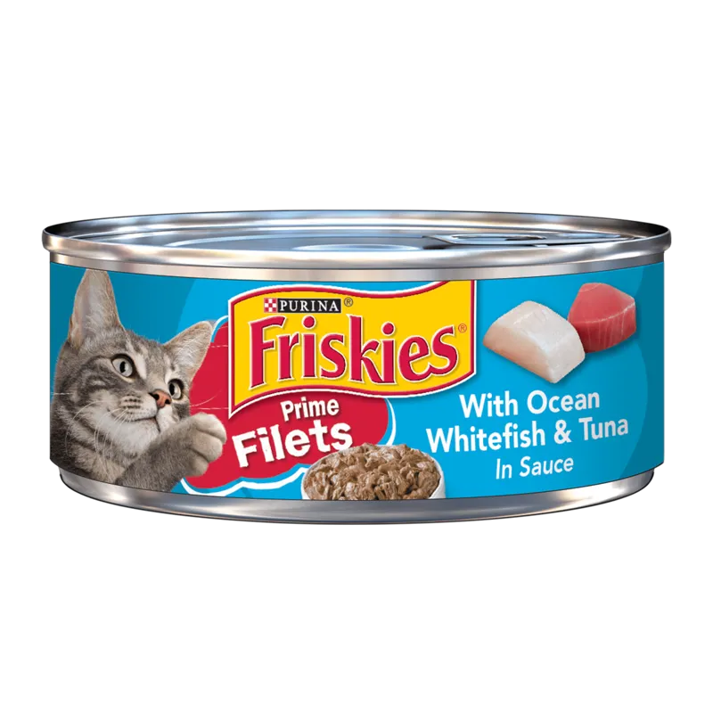 Friskies Purina Wet Cat Food Prime Filets With Ocean Whitefish & Tuna In Sauce view 1