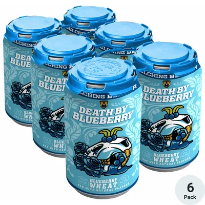 Belching Beaver Death By Blueberry Wheat Ale 6 Pack 72 oz cans