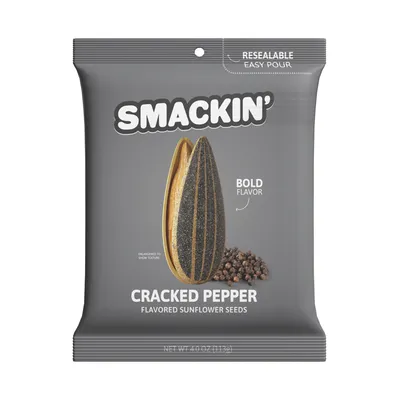 Smackin Sunflower Seeds Cracked Pepper 4 oz Bag