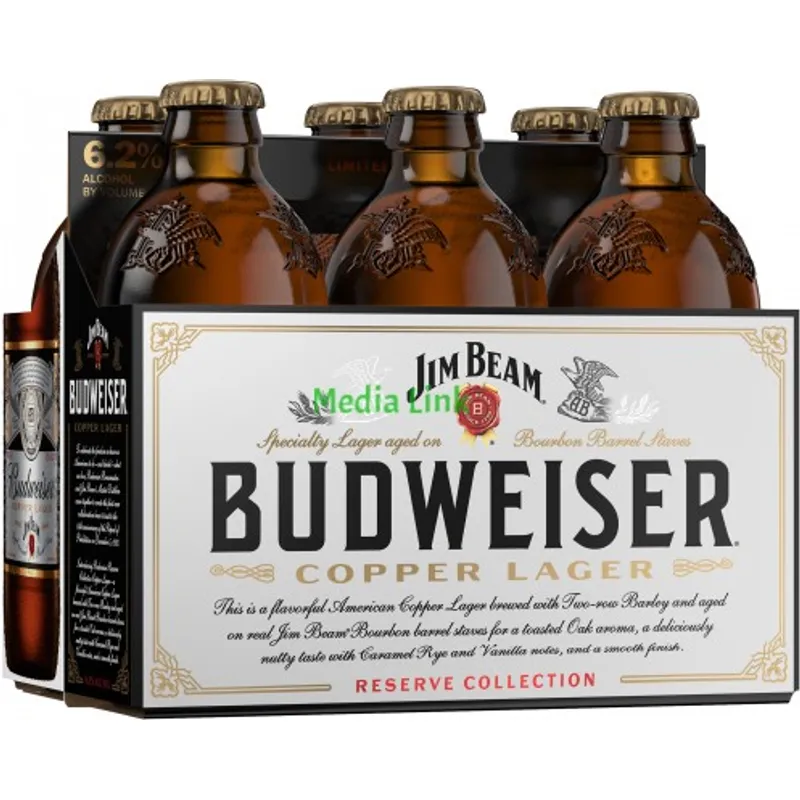 Budweiser Jim Beam Copper Lager view 1