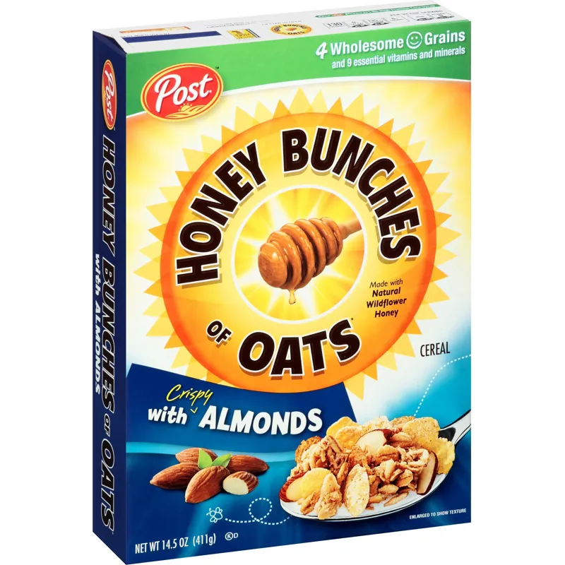 Post Honey Bunches of Oats Cereal with Crispy Almonds Carton view 1