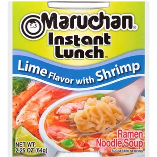 Maruchan Instant Lunch Lime Flavor with Shrimp Ramen Noudle Soup
