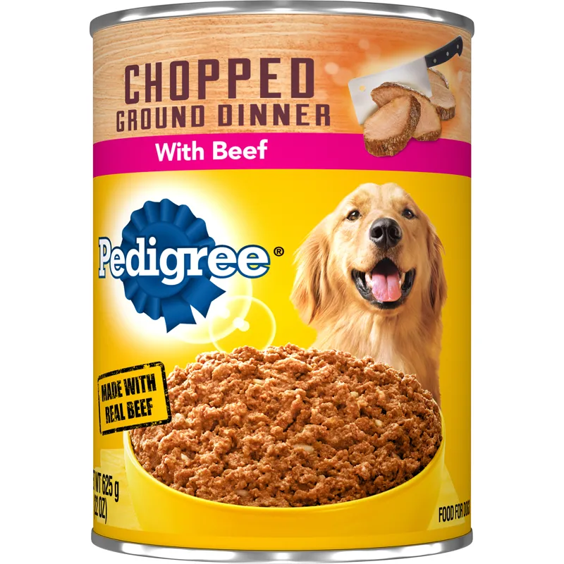 Pedigree Chopped Beef Meaty Ground Dinner Wet Dog Food view 1