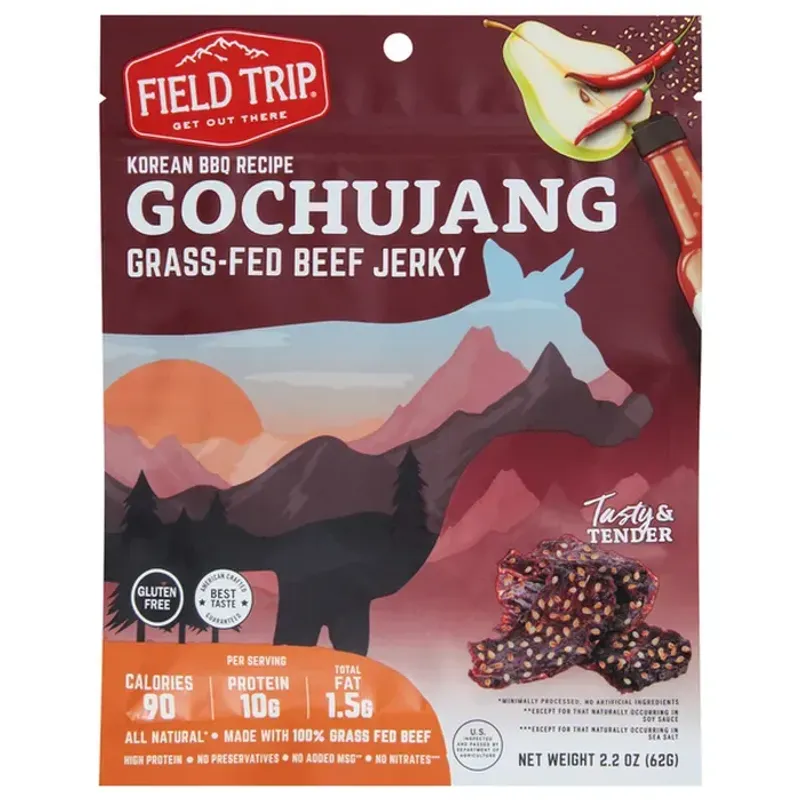 Field Trip Gochujang Korean BBQ Sweet & Spicy Beef Jerky Bag view 1