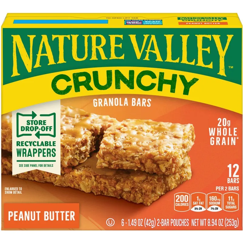Nature Valley Crunchy Granola Bars Peanut Butter Box view 1
