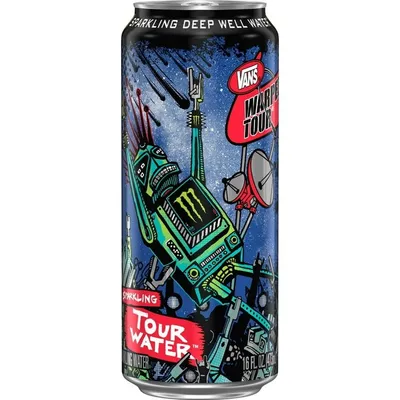 Monster Tour Water Sparkling Deep Well Water 16 oz Can