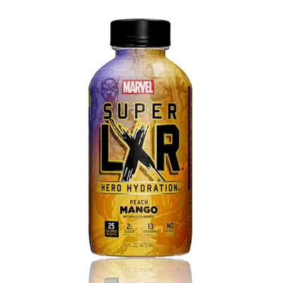 AriZona x Marvel Super LXR Hero Hydration Peach Mango 16 oz Bottle