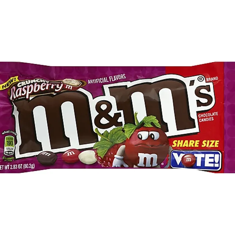 M&M's Chocolate Candies Crunchy Raspberry view 1