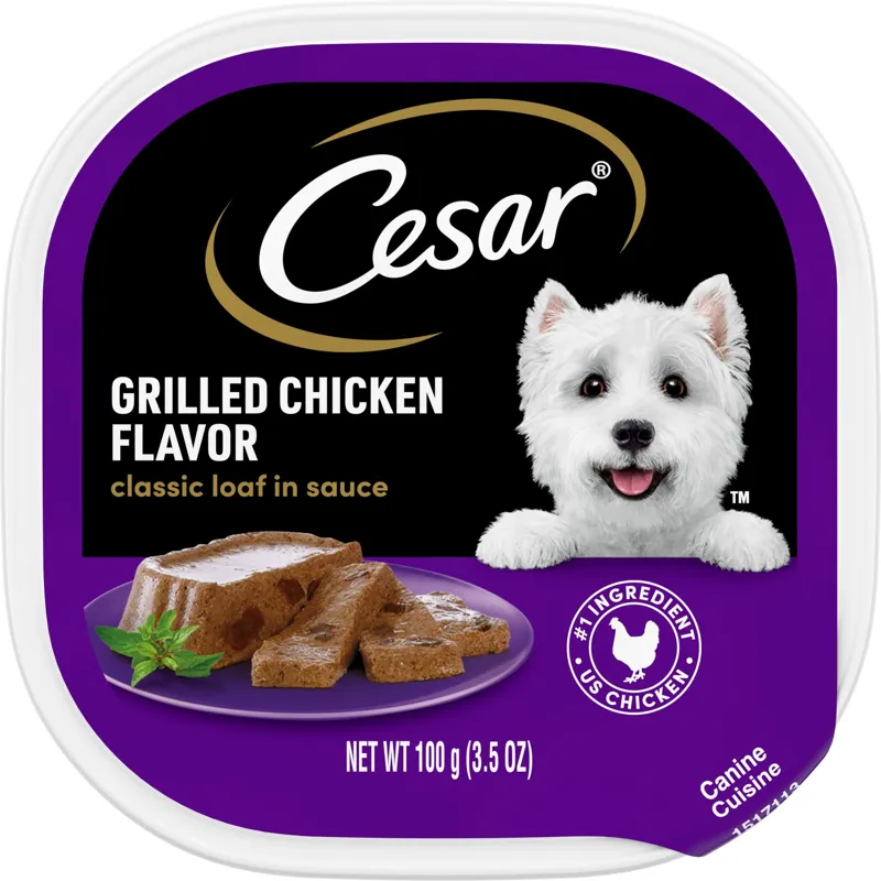 Cesar Canine Cuisine Grilled Chicken in Meaty Juices Dog Food view 1