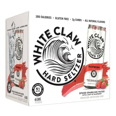 White Claw Raspberry 6 Pack 12 oz Can