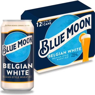 Blue Moon Belgian White Ale 12 Pack 12 oz cans