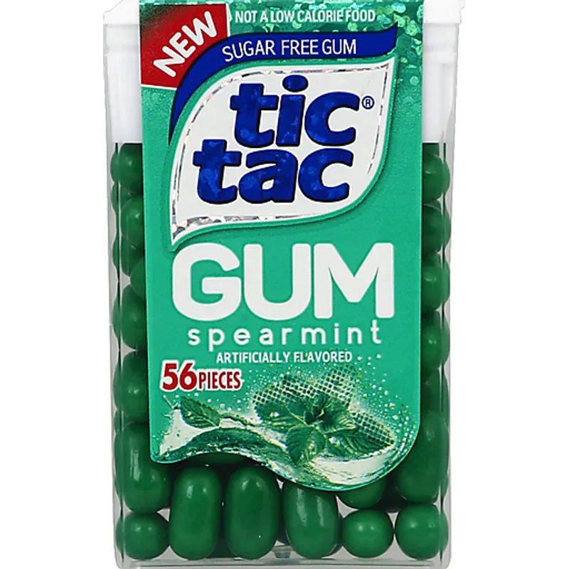Tic Tac Gum Sugar Free Spearmint Box view 1