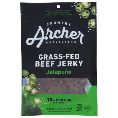 Country Archer Sweet Jalapeño Grass-Fed Beef Jerky 2.5 oz Bag
