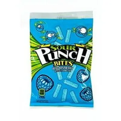 Sour Punch Bites Blue Raspberry 3.7 oz Bag