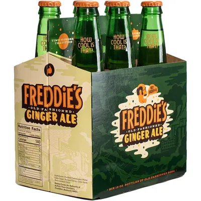 Freddie's Old Fashioned Ginger Ale 6 Pack 72 oz