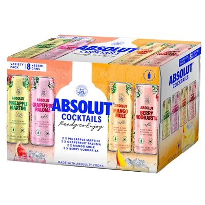 Absolut Cocktails Variety Pack 8-pack 96 oz Cans