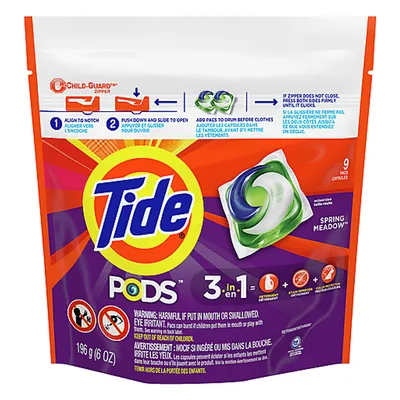 Tide Pods Spring Meadow 9 Pacs 7 oz Bag