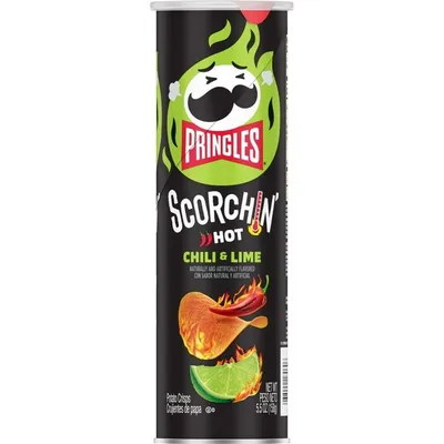 Pringles Scorchin' Hot Chili & Lime Potato Crisps Chips - 5.5oz Can