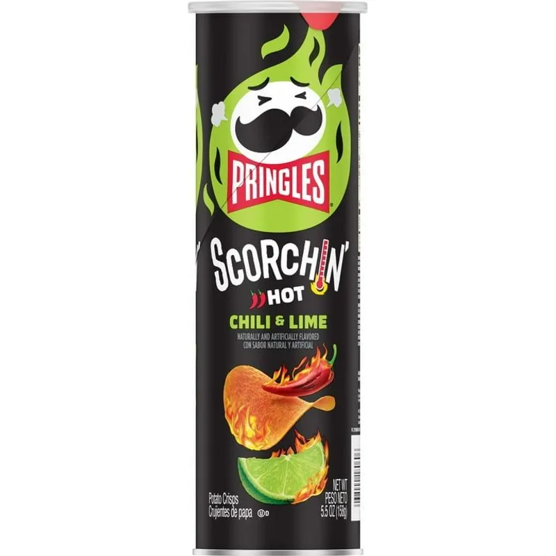 Pringles Scorchin' Hot Chili & Lime Potato Crisps Chips view 1