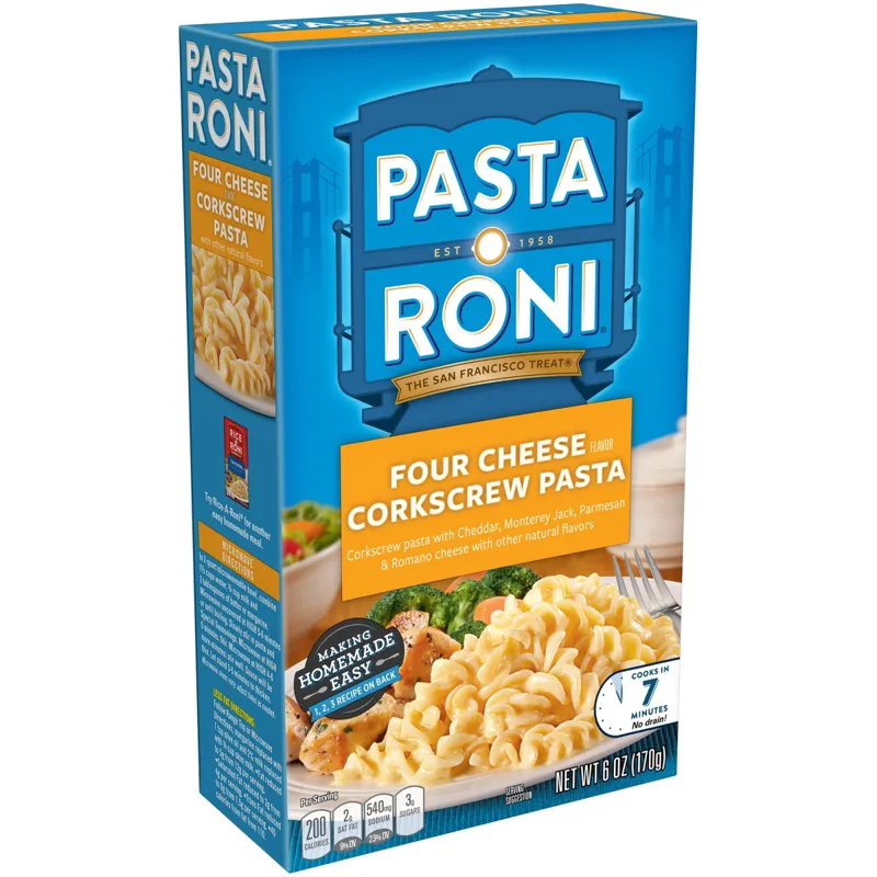 Pasta Roni Four Cheese Corkscrew Pasta Box view 1