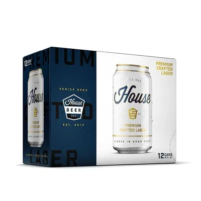 House Beer Lager 12 Pack 12 fl oz Cans
