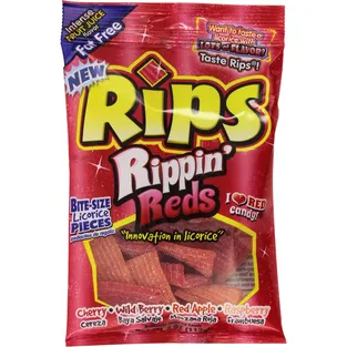Rips Rippin Reds Licorice Candy